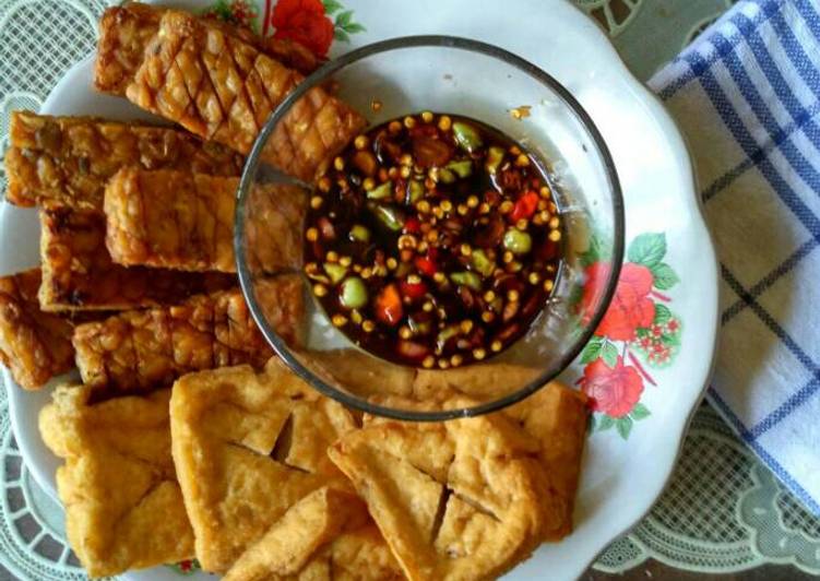 resep masakan Tempe Tahu Goreng Sambel Kecap