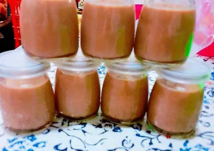 cara membuat Silky puding coklat