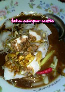 Tahu campur bumbu tauco