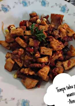 Tempe tahu pedas manis sederhana