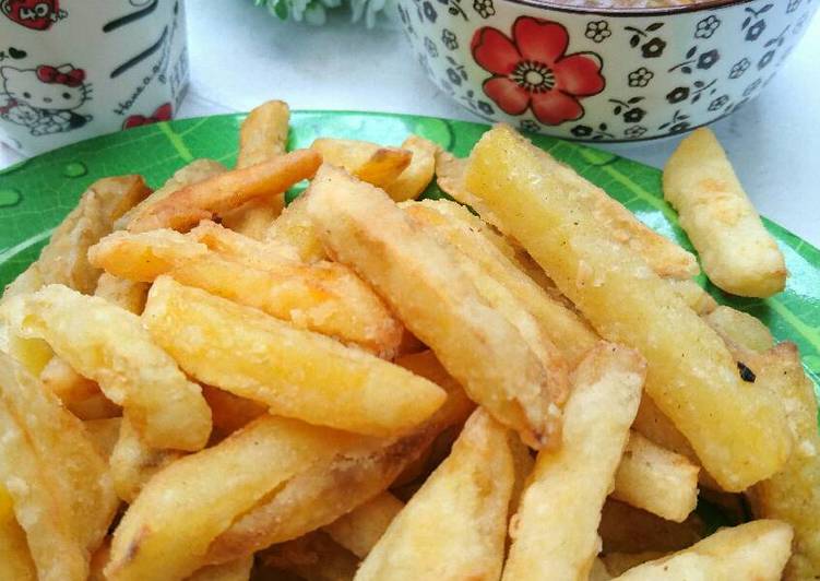 Resep Kentang goreng tepung bumbu (home made)