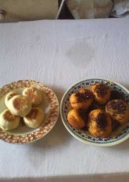 Donat dan pia (coklat wijen) simple bahannya empuk kuenya