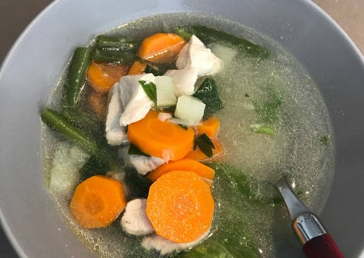 cara membuat Sop ayam dan sayur segar