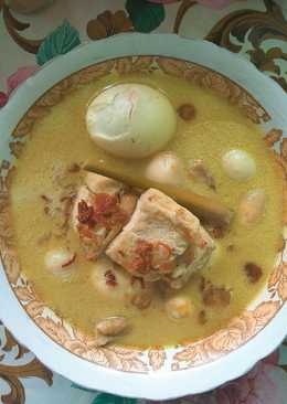 Opor ayam telur tahu