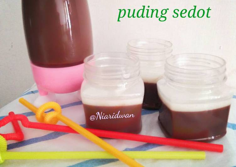 resep Puding sedot dengan vla vanila