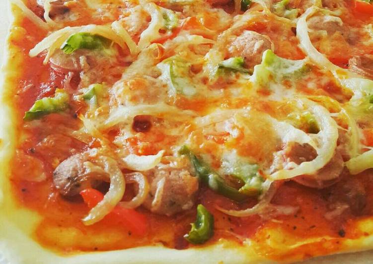 gambar untuk resep Hawaian chicken pizza