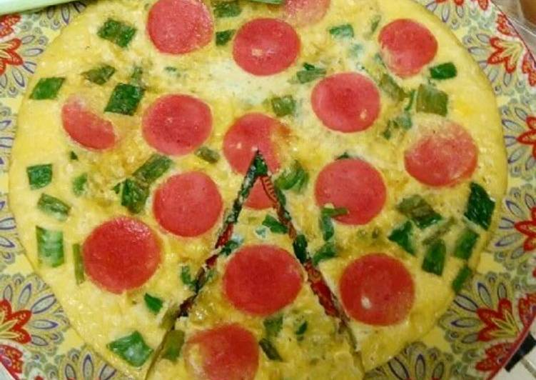 cara membuat Omlet sosis