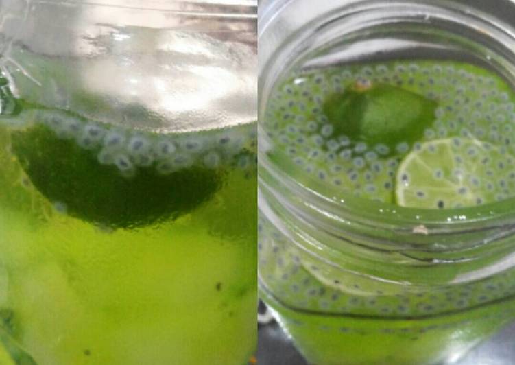 bahan dan cara membuat Melon lime mojito