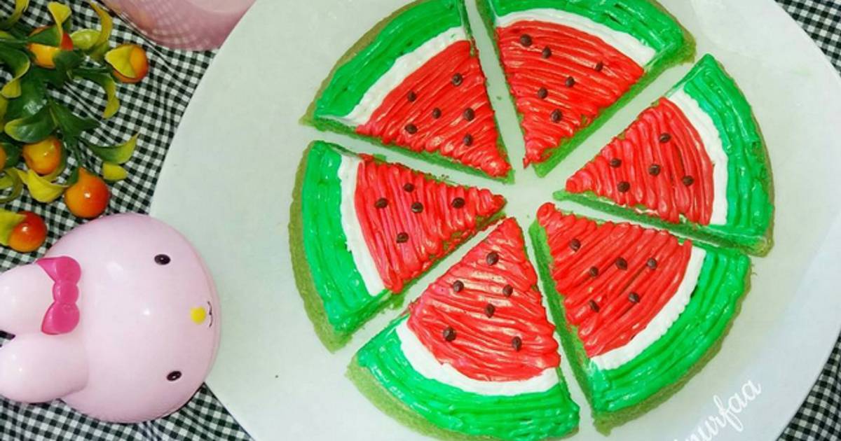 Resep Water Melon Cake