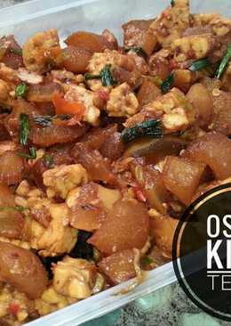 Tumis kecap kikil tempe