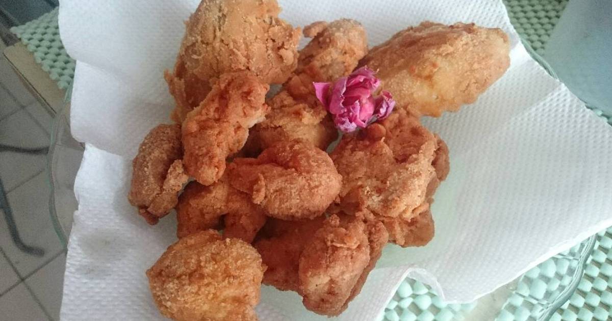 Resep Ayam goreng kfc krenyes maknyus ala Rayhan Mabrurah