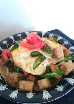 Telur Ceplok Tumis cabe ijo