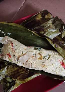 Pepes tahu jamur pedas