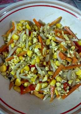 Tumis Pelangi (Tauge, Wortel, Jagung Manis)