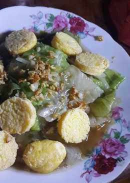 Tumis Sayur Kol dan Tahu Jepang