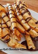 Banana Roll Chocolate Sauce