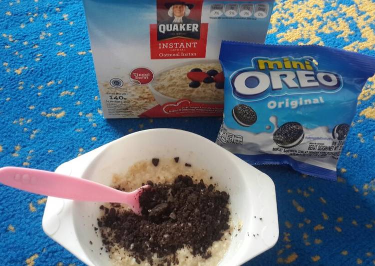 Resep Mpasi 9m+ oatmeal+oreo By Dilla Aulia