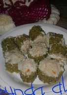 Pare kukus isi bumbu urap