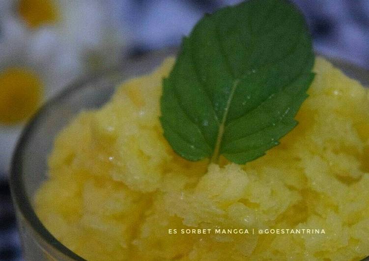 gambar untuk cara membuat Es Sorbet Mangga Susu