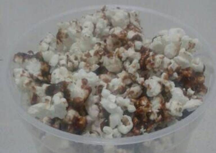 bahan dan cara membuat Popcorn Manis