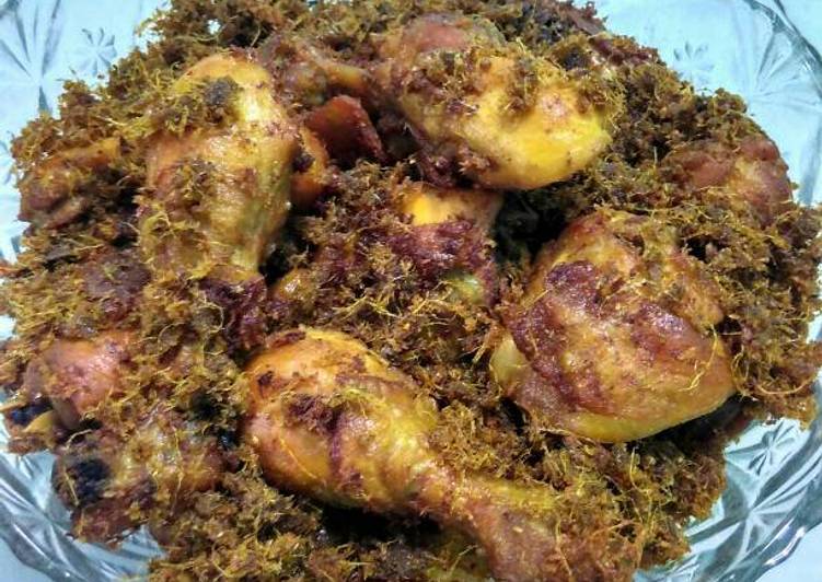 resep masakan Ayam goreng serundeng lengkuas gurih