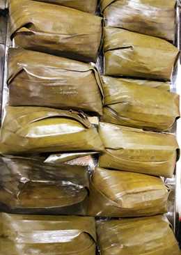 Lontong nasi isi kentang wortel