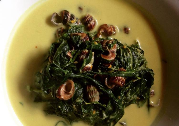 gambar untuk resep makanan Gulai lemak siput + pucuk ubi