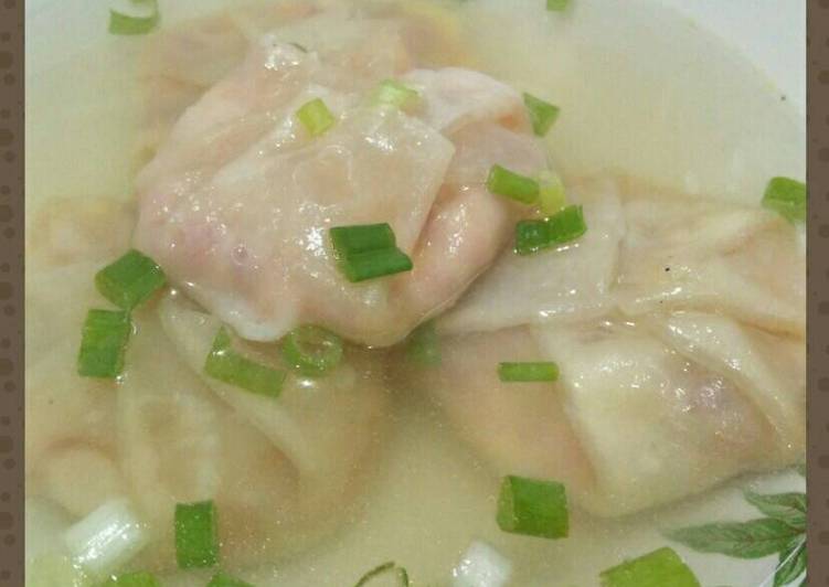 cara membuat Wonton in clear soup