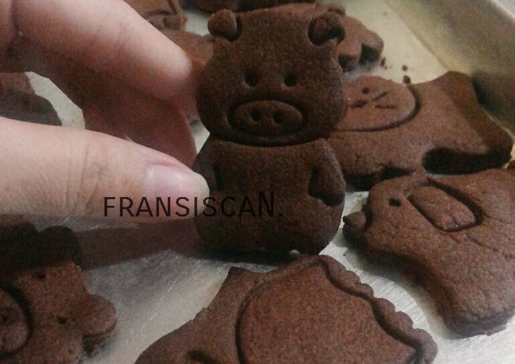 bahan dan cara membuat Cookies Coklat