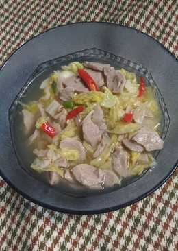 Sayur sawi putih bakso