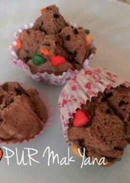 Bolu kukus mekar (coklat)
