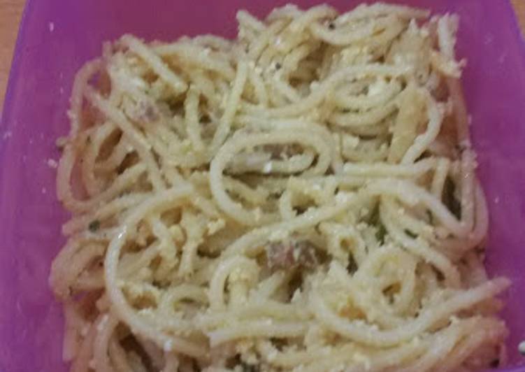 resep lengkap untuk Spagheti saus Carbonara