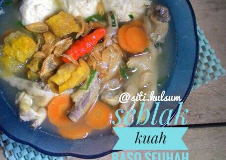 cara membuat Seblak kuah baso seuhah #pr_recookolahanbakso menu DEBM