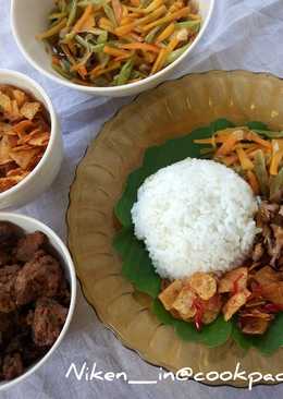 Nasi Rames Daging Suwir