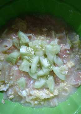 Seblak telur mie kerupuk makaroni sosis