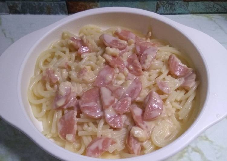 gambar untuk resep Spaghetti carbonara utk batita