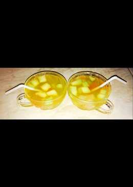 Lychee orange ice delight with fruits