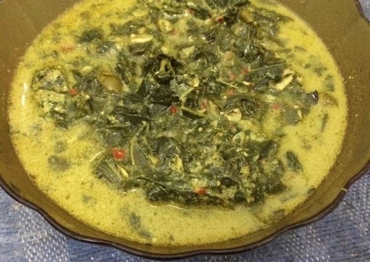 Resep Sayur Daun Ubi tumbuk - Dwi Asandra