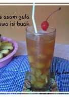 Es asam manis gula jawa isi buah