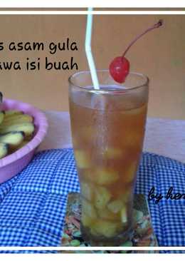 Es asam manis gula jawa isi buah