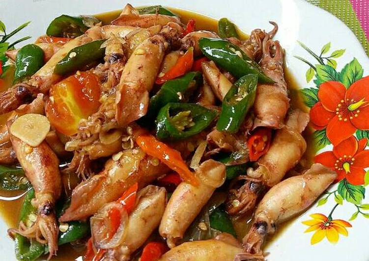 resep masakan Cumi asin cabe ijo