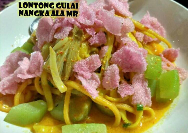 bahan dan cara membuat Lontong guLai nangka ala MR