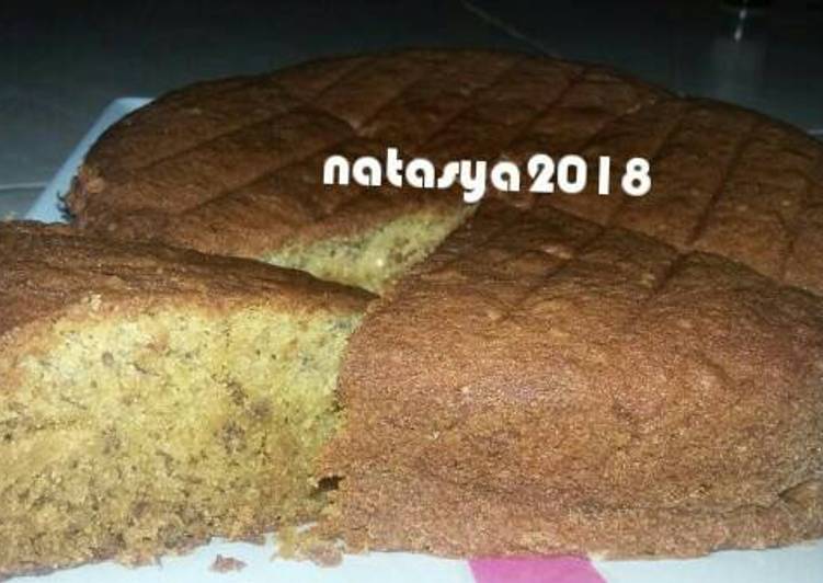 resep lengkap untuk Bolu pisang irit 1 telur#Beranibaking