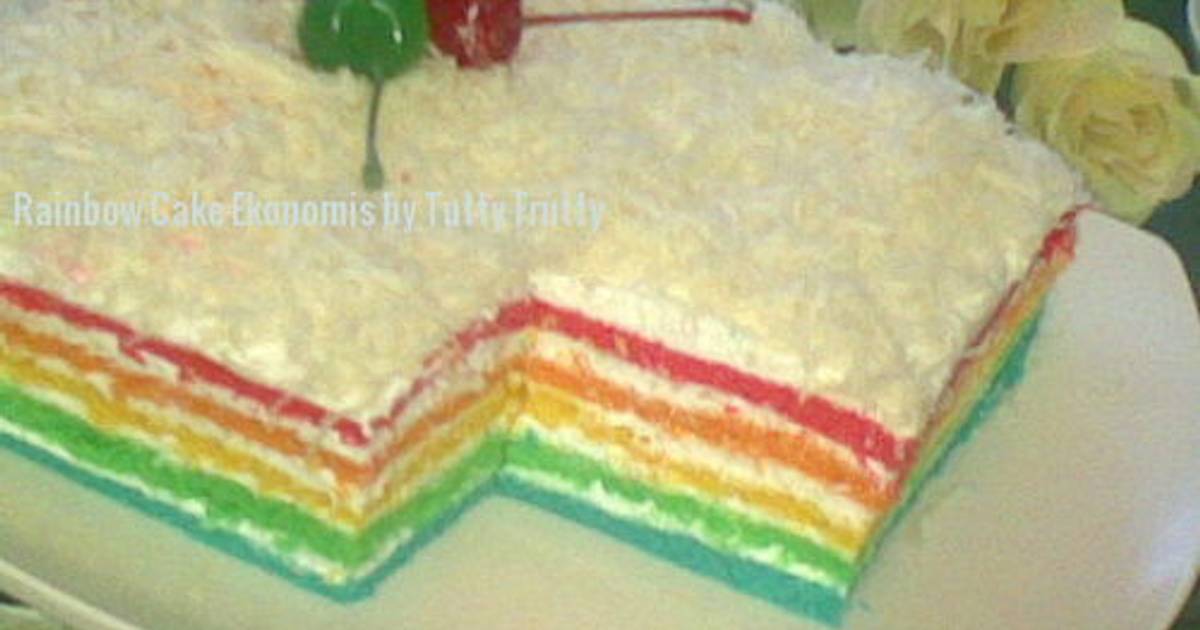 Resep Rainbow Cake Ekonomis