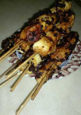 Sate pisang goreng messes