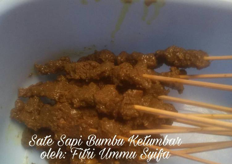 resep lengkap untuk Sate Sapi Bumbu Ketumbar