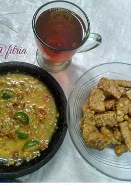 Tempe goreng, sambel jeruk