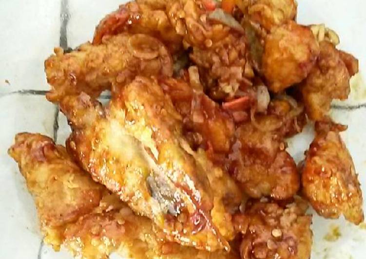 Resep Ayam Tepung Pedas Manis Oleh Gita Satya Ananda