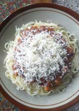 Spagetti la fonte saus barbeque