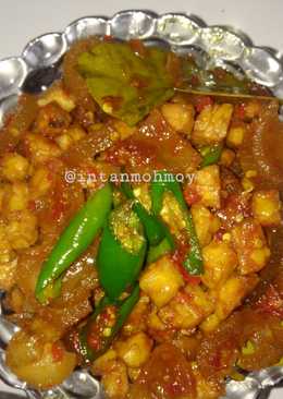 Kikil tempe pedas manis